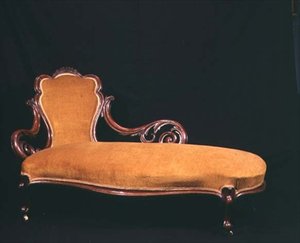 Chaise-longue, ca.1860 (valnød) af English School